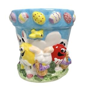 M&M's‎ Ceramic Easter Flower Pot MARS Vintage Planter 5.5"